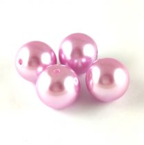Imitation pearl round bead - Metallic Light Purple - 14mm