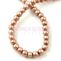   Imitation pearl round bead - Metallic Almond - 4mm (sold on a strand - 210pcs/strand)