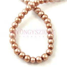   Imitation pearl round bead - Metallic Almond - 4mm (sold on a strand - 210pcs/strand)