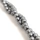 Imitation pearl round bead - Hematit - 4mm (sold on a strand - 210pcs/strand)