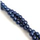 Imitation pearl round bead - Metallic Dark Blue - 4mm (sold on a strand - 210pcs/strand)