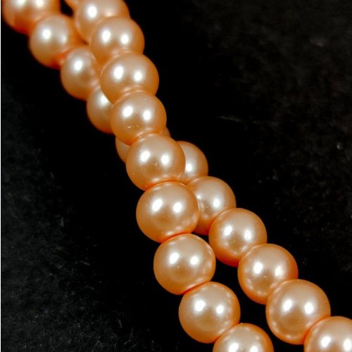 Imitation pearl round bead - Metallic Light Peach - 4mm (sold on a strand - 210pcs/strand)