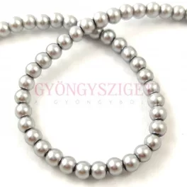  Imitation pearl round bead - Metallic Gray - 4mm (sold on a strand - 210pcs/strand)