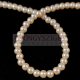 Tekla golyó gyöngy - Cream Peach Pearl - 4mm (szálon - kb. 210db/szál)