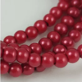   Imitation pearl round bead - Crimson - 4mm (sold on a strand - 210pcs/strand)