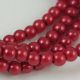 Tekla golyó gyöngy - Crimson - 4mm (szálon - kb. 210db/szál)