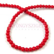   Imitation pearl round bead - Red - 4mm (sold on a strand - 210pcs/strand)