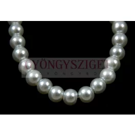   Tekla golyó gyöngy - White Pearl - 4mm (szálon - kb. 210db/szál)
