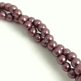   Imitation pearl round bead - Pearl Purple - 4mm (sold on a strand - 210pcs/strand)