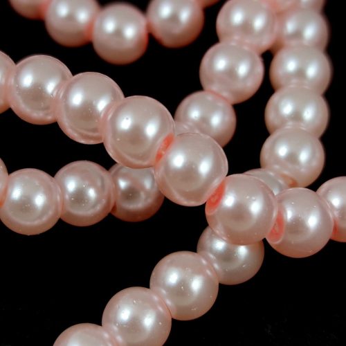 Imitation pearl round bead - Light Pink - 6mm (sold on a strand - 70pcs/strand)