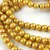 Imitation pearl round bead - Gold - 6mm (sold on a strand - 140pcs/strand)
