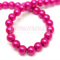  Imitation pearl round bead - Fuchsia - 6mm (sold on a strand - 145 pcs/strand)
