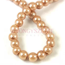   Imitation pearl round bead - Cream Gold - 6mm (sold on a strand - 70pcs/strand)