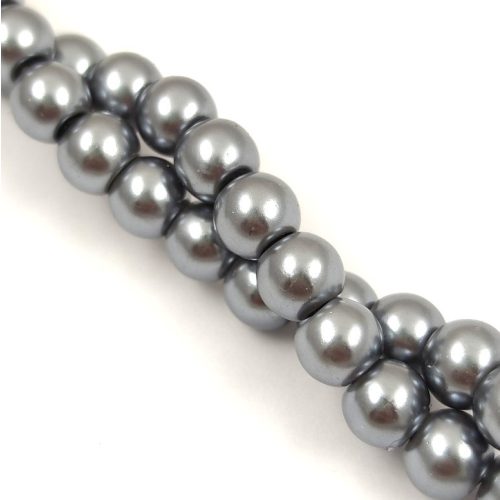 Imitation pearl round bead - Gray - 6mm (sold on a strand - 70pcs/strand)