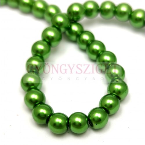 Imitation pearl round bead - Metallic Green - 6mm (sold on a strand - 145 pcs/strand)