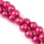 Imitation pearl round bead - Dark Fuchsia - 6mm (sold on a strand - 145 pcs/strand)