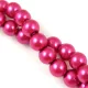 Imitation pearl round bead - Dark Fuchsia - 6mm (sold on a strand - 145 pcs/strand)