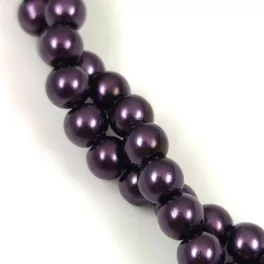   Imitation pearl round bead - Dark Purple - 6mm (sold on a strand - 145 pcs/strand)