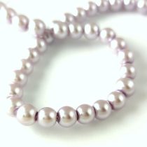   Imitation pearl round bead - Metallic Light Lavender - 6mm (sold on a strand - 145 pcs/strand)