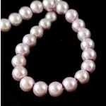 Imitation pearl round bead - Metallic Light Lavender - 6mm (sold on a strand - 145 pcs/strand)