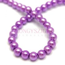   Imitation pearl round bead - Purple - 6mm (sold on a strand - 145 pcs/strand)