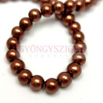   Imitation pearl round bead - Bronze - 6mm (sold on a strand - 145 pcs/strand)