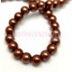 Imitation pearl round bead - Bronze - 6mm (sold on a strand - 145 pcs/strand)