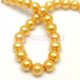 Imitation pearl round bead - Light Gold - 6mm (sold on a strand - 145 pcs/strand)