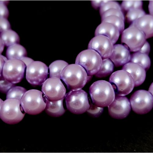 Imitation pearl round bead - Light Metallic Lavender - 6mm (sold on a strand - 145 pcs/strand)