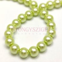   Imitation pearl round bead - Limette - 6mm (sold on a strand - 145 pcs/strand)