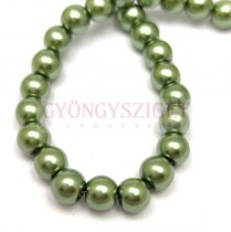   Imitation pearl round bead - Metallic Light Green - 6mm (sold on a strand - 145 pcs/strand)