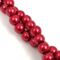   Imitation pearl round bead - Metallic Crimson - 6mm (sold on a strand - appr. 145pcs/strand)