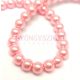 Imitation pearl round bead - Pearl Pink - 6mm (sold on a strand - appr. 74pcs/strand)