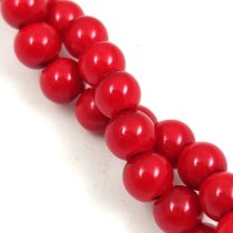   Imitation pearl round bead - Chilli - 6mm (sold on a strand - 50pcs/strand)