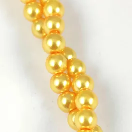   Imitation pearl round bead - Pearl Yellow - 6mm (sold on a strand - appr. 74pcs/strand)