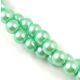 Imitation pearl round bead - Mint - 6mm (sold on a strand - 145pcs/strand)