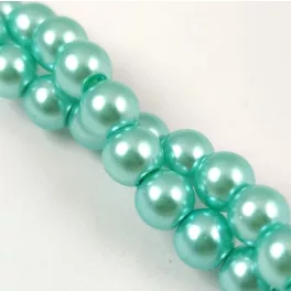   Imitation pearl round bead - Light Turquoise Green - 6mm (sold on a strand - 145pcs/strand)