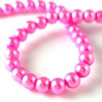   Imitation pearl round bead - Metallic Pink - 6mm (sold on a strand - appr. 145pcs/strand)