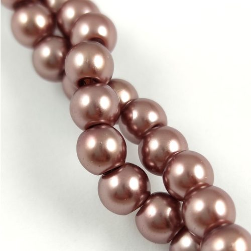 Imitation pearl round bead - Walnut - 6mm (sold on a strand - 145 pcs/strand)