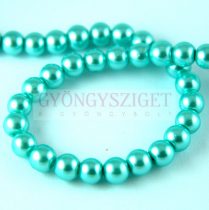   Imitation pearl round bead - Metallic Turquoise Green - 6mm (sold on a strand - appr. 74pcs/strand)
