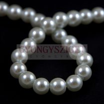   Imitation pearl round bead - White Pearl - 6mm (sold on a strand - 50pcs/strand)