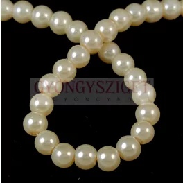   Imitation pearl round bead - Cream Pearl - 6mm (sold on a strand - 50pcs/strand)