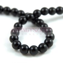   Imitation pearl round bead - Black - 6mm (sold on a strand - 50pcs/strand)