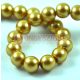 Imitation pearl round bead - Honey Gold - 8mm (sold on a strand - 55pcs/strand)