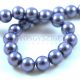 Imitation pearl round bead - Metallic Light Sapphire - 8mm (sold on a strand - 55pcs/strand)