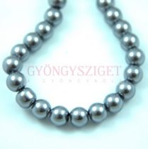   Imitation pearl round bead - Metallic Grey - 8mm (sold on a strand - 40pcs/strand)
