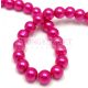 Imitation pearl round bead - Fuchsia - 8mm (sold on a strand - 105pcs/strand)