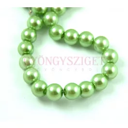   Imitation pearl round bead - Metallic Lime Green - 8mm (sold on a strand - 40pcs/strand)