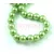 Imitation pearl round bead - Metallic Lime Green - 8mm (sold on a strand - 40pcs/strand)
