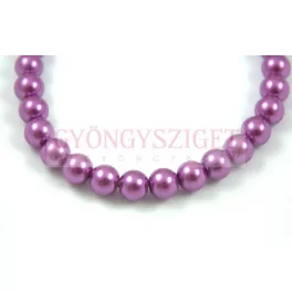   Imitation pearl round bead - Metallic Violet - 8mm (sold on a strand - 55pcs/strand)